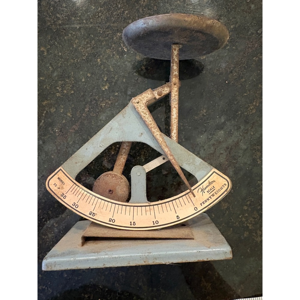 Vintage Hamilton Scale Model 35-P Pennyweight Mechanical Balance Industrial Item